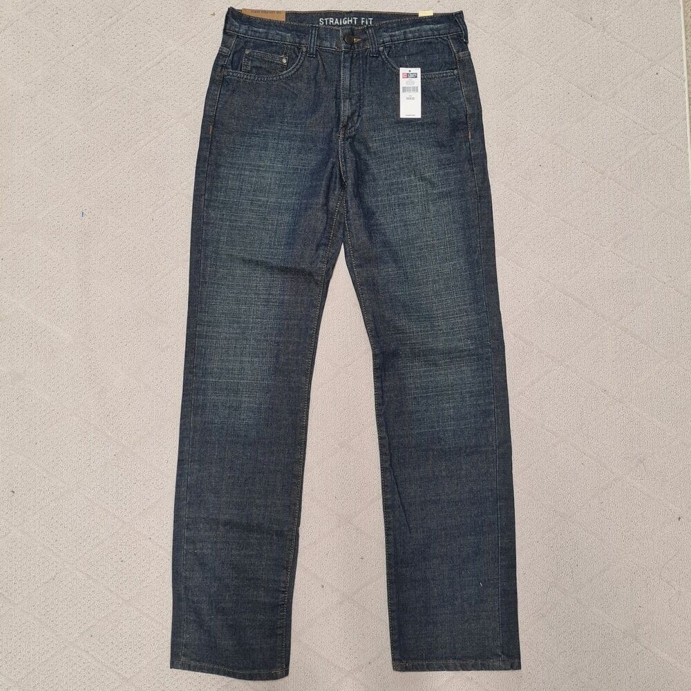 Chaps Denim Jeans Mens 30x32 (actual 32x34) Straight Fit Casual
